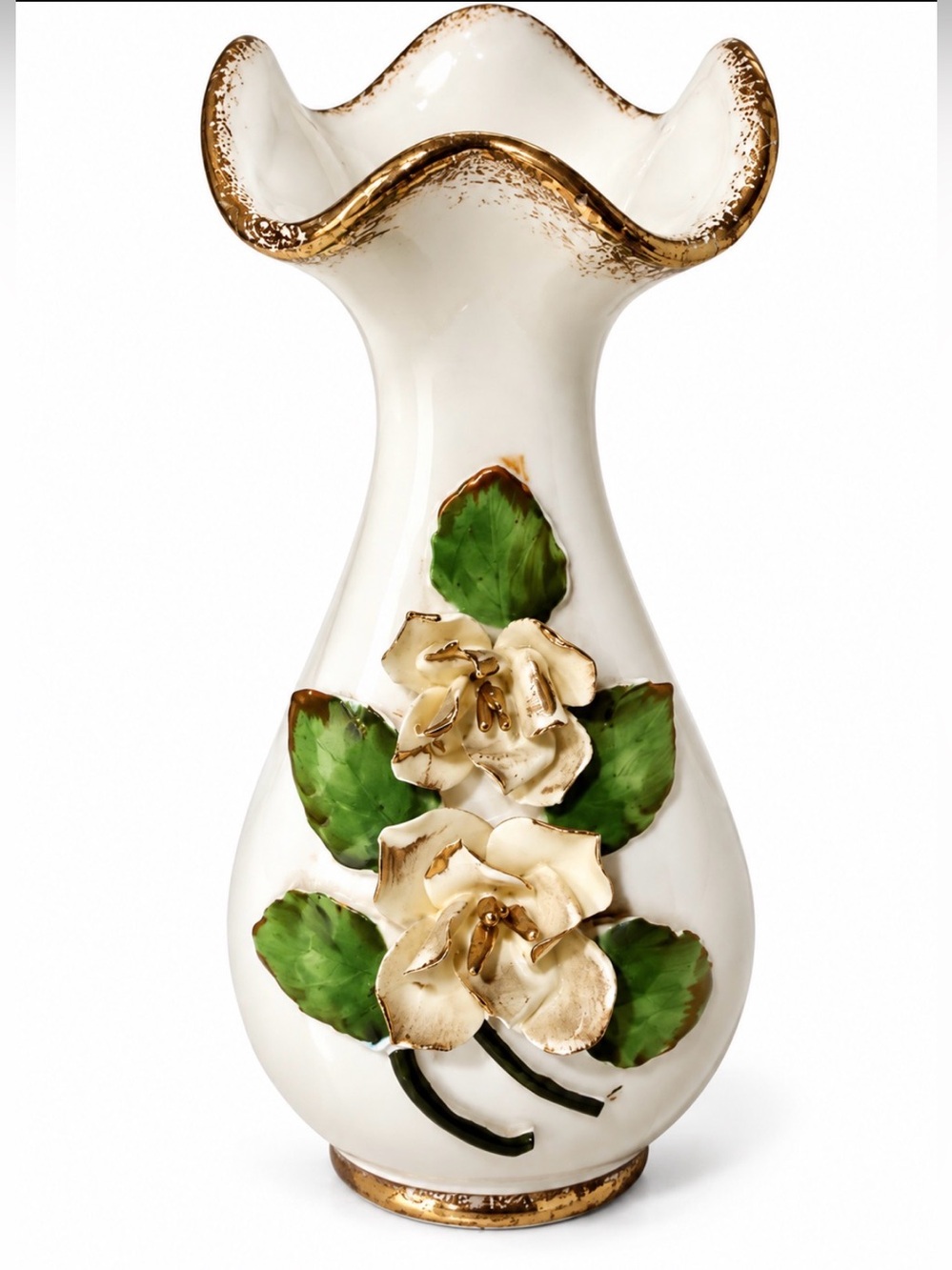 Vintage Lefton Hand painted porcelain vase